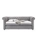 Canora Grey Jax Twin Daybed w/ Trundle Upholstered/Polyester in Brown/Gray | 39 H x 43 W x 96 D in | Wayfair 94378F58A75545C2B7BDFD5484ADAEE3