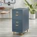 Mercer41 Dahle 2-Drawer Vertical Filing Cabinet Wood in Blue | 33 H x 15 W x 22 D in | Wayfair 359FB48774934091A49DF5FF924904C6