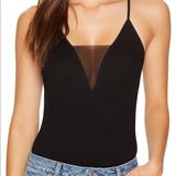 Free People Tops | Free People Mesh Insert Cami | Color: Black | Size: Xs/S