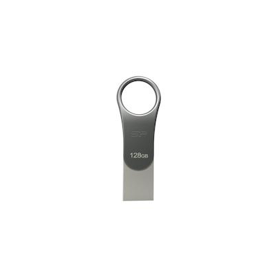 Silicon Power Mobile C80 - 128 GB - USB Type-A / USB Type-C - 3.2 Gen 1 (3.1 Gen 1) - Drehring - 8 g - Titan