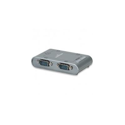 Manhattan USB to Serial Converter - Serieller Adapter - USB 2.0, RS-232, 4 Anschlüsse