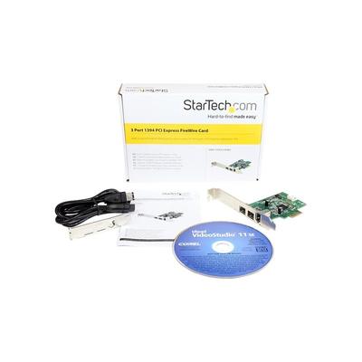 StarTech.com 3 Port 800+400 FireWire PCI Express Schnittstellen Combo Karte FireWire-Adapter PCIe 800 2 Anschlüsse + 1 x