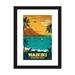 East Urban Home Waikiki by IdeaStorm Studios - Floater Frame Graphic Art Print in Green/Yellow | 24 H x 16 W x 1 D in | Wayfair