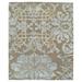 White 96 x 1 in Area Rug - Tufenkian Brocade Floral Hand-Knotted Wool/Silk Blue/Taupe Area Rug | 96 W x 1 D in | Wayfair 996.T324...0810