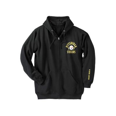 Men's Big & Tall NFL® Team Full-Zip Hoodie by NFL in Pittsburgh Steelers (Size 4XL)