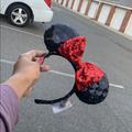 Disney Accessories | Minnie Mouse Ears (Walt Disney) | Color: Black/Red | Size: Os