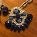 J. Crew Jewelry | Euc. J Crew Navy & Gold Necklace. | Color: Blue/Gold | Size: Os