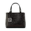 Armani Exchange Women's Small Open Shopping, Patent Black