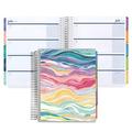 7x9 Coiled Life Planner (January 2024 - December 2024) - 2024 Layers Colorful classic cover, horizontal layout, Inspire theme, platinum coil