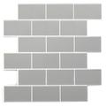 STICKGOO 10-Sheet Subway Tiles Self Adhesive Kitchen Splashbacks, Peel and Stick Wall Tile Stickers, Stick on Tiles Splashback (Light Grey, Thicker Design)