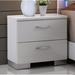 Latitude Run® Arundhati 2 - Drawer Nightstand in White Wood in Brown/White | 23 H x 23 W x 15 D in | Wayfair 9E2F79C989F14189AD830409BC97539A