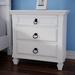 Birch Lane™ Onyx 3-Drawer Nightstand, White Wood in Brown/Green/White | 28 H x 28 W x 17 D in | Wayfair 714194F154704788A531C3D5B07FCD1B