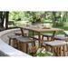 Joss & Main Riverton Composite Balcony Outdoor Table Wood/Stone/Concrete/Plastic in Brown/Gray/White | 36 H x 34 W x 34 D in | Wayfair