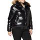 Superdry Women's High Shine Toya Bomber Jacket, Black, S (Size:10)