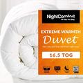 Night Comfort Easy Care 16.5 Tog Winter Double Duvet Quilt - Ultra Snuggle Anti Allergy Extreme Warm Goose Down Alternative Duvet for Modern Bedding