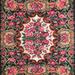 Green/Orange 84 W in Indoor Area Rug - Bloomsbury Market Cambarville Traditional Pink/Orange/Green Area Rug Polyester/Wool | Wayfair