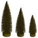 Vickerman 660317 - 7"-9"-11" Green Oval Tree 3/Set (LS190790) Christmas Decorative Tree