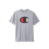 Men's Big & Tall Large Logo Tee by Champion® in Heather Grey (Size 4XL)