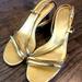 Gucci Shoes | Gold Gucci Kitten Heels | Color: Gold | Size: 8