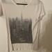 American Eagle Outfitters Tops | American Eagle White New York City Crop Tee | Color: Gray/White | Size: M