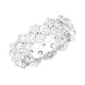 Sterling Silver Full Eternity Garland Ring Cluster with Simulated Diamond Wedding Ring For Women (R)