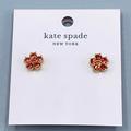 Kate Spade Jewelry | Kate Spade Gold Tone Coral Crystal Flower Earrings | Color: Gold/Pink | Size: Os