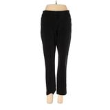 Ann Taylor LOFT Khaki Pant Straight Leg Boyfriend: Black Solid Bottoms - Women's Size 4