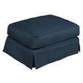 Sunset Trading Horizon Slipcovered Ottoman In Navy Blue Performance Fabric - Sunset Trading SU-117630-391049