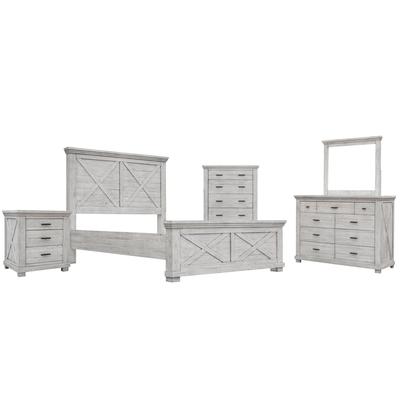 Sunset Trading Crossing Barn Queen 5 Piece Bedroom Set With Wood Panel Bed - Sunset Trading CF-4101-0786-Q5P