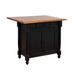 Sunset Trading Antique Black and Cherry Kitchen Island with Cherry Drop Leaf Top - Sunset Trading DLU-KI-4222-BCH
