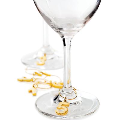 Viski Gold Plated Number Wine Charms