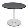 "Via 42"" Round Platter Base Table in Grey/Chrome - Regency TVP42RNDGYCM"
