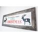 The Holiday Aisle® 'Have Yourself a Merry Little Christmas Country Reindeer Framed Art Wood in Gray | 14 H x 40 W x 0.5 D in | Wayfair