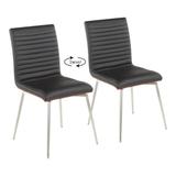 Mason Swivel Chair ( Set of 2 ) - LumiSource CH-MSNSWV WLBK2