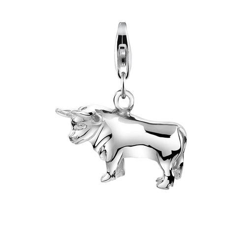 Nenalina - Nenalina Charm Anhänger Sternzeichen Stier Taurus 925 Silber Charms & Kettenanhänger 1 ct Damen