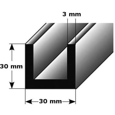 U-Profil 'Belmonte' als Montageprofil / Bauprofil, aus Aluminium-1000-30 mm Image