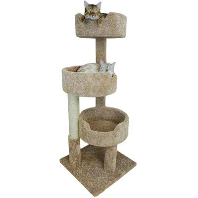New Cat Condos 3 Level Deluxe Kitty Pad, Brown