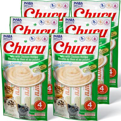 Inaba Churu Tuna with Chicken Recipe Cat Treats, .5 oz., Count of 24