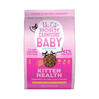 Tiki Cat Born Carnivore Baby Kitten Health Deboned Chicken & Egg Dry Cat Food, 2.8 lbs.