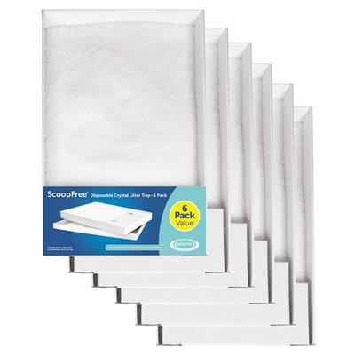 ScoopFree by PetSafe Sensitive Disposable Crystal Cat Litter Tray, Pack of 6