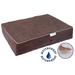 Solid Memory Foam Brown Dog Bed with Waterproof Cover, 28" L X 36" W X 4" H, Medium