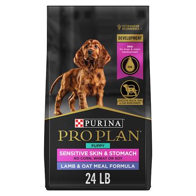 Purina Pro Plan Sensitive Skin & Stomach Formula Lamb & Oat Meal Dry Puppy Food, 24lbs.