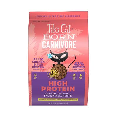 Tiki Cat Born Carnivore High Protein Chicken Herring & Salmon Meal Dry Cat Food, 2.8 lbs.