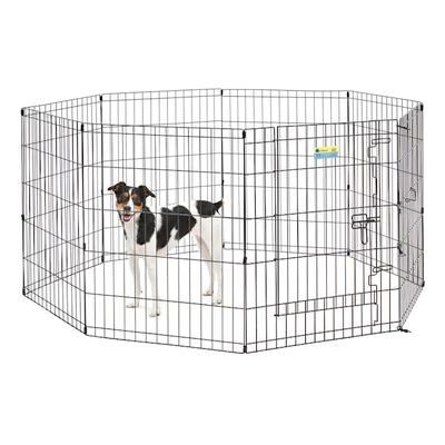 Midwest Black Contour Exercise Pen for Dogs, 30" H