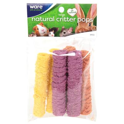 WARE Large Natural Critter Pops Small Animal Treats, Pack of 6