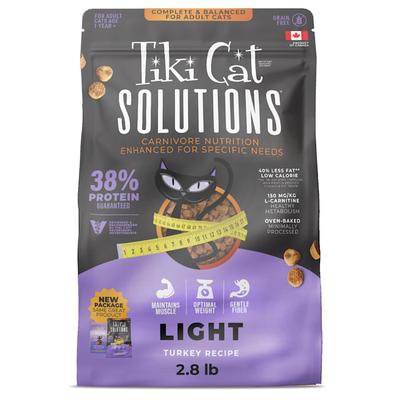 Tiki Cat Solutions Light, Turkey Dry Cat Food, 2.8 lbs.