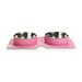 Better Together Pink Silicone Double Diner with Stainless-Steel Bowls for Dogs, 2 Cups, Small
