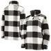 Women's G-III 4Her by Carl Banks Black Baltimore Ravens Sherpa Plaid Quarter-Zip Jacket