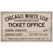 Chicago White Sox 10" x 17" Ticket Office Wood Sign