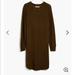 Madewell Dresses | Madewell Curved Hem Sweater Dress Medium | Color: Green | Size: M